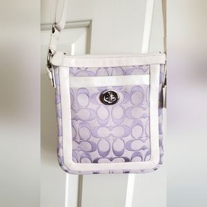 Coach Cricket Lilac Sateen/ Leather Cross-body